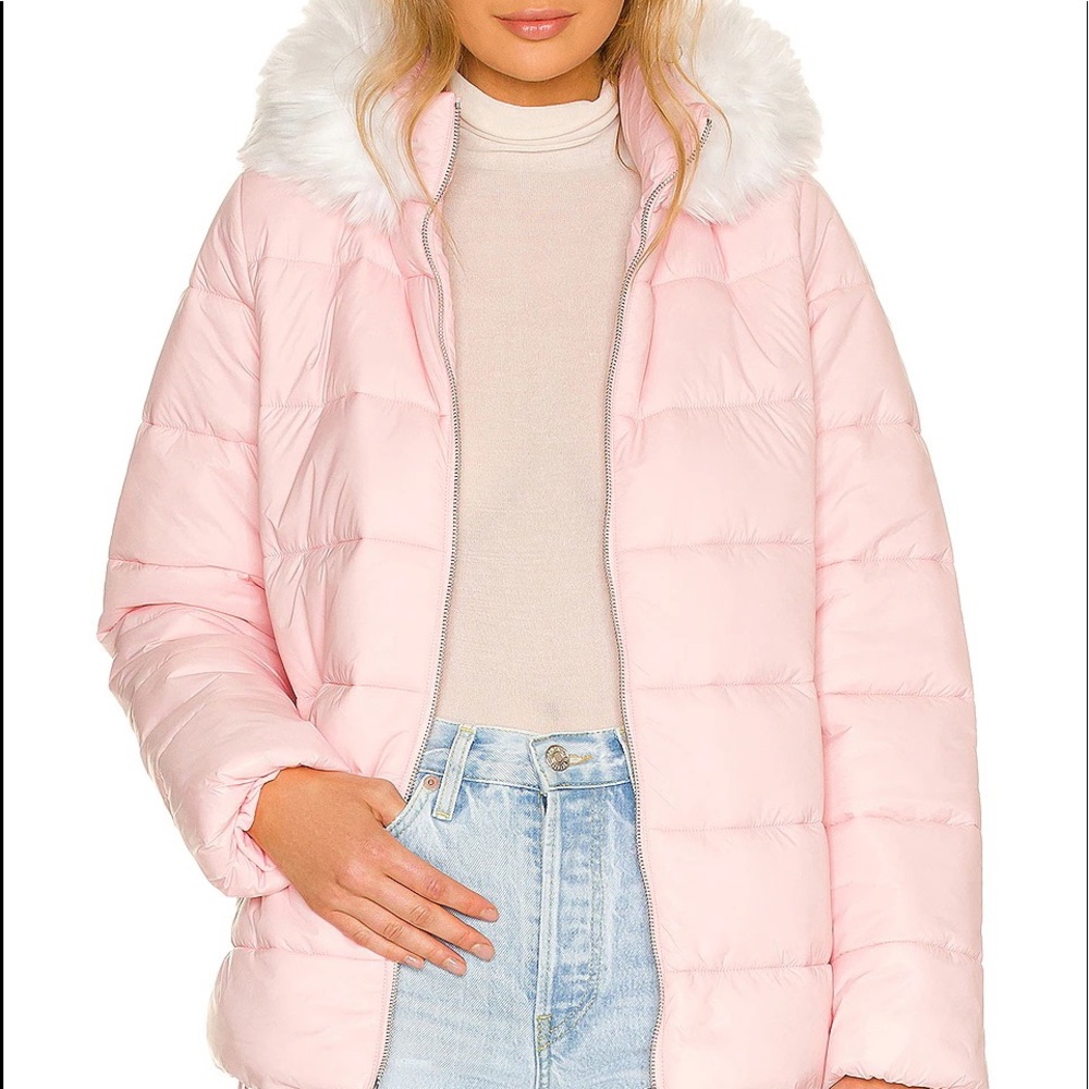COPY - Show Me Your Mumu Snowbird Puffy Jacket- Frosty Pink